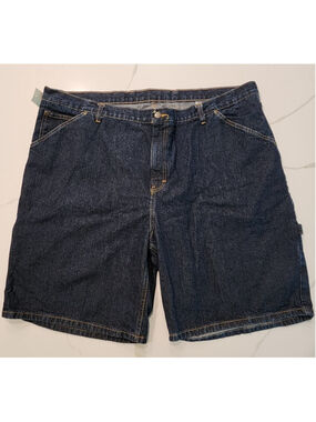 Bullseye Jeanwear Men's Relaxed Fit Denim Cargo Shorts 48 NWT 100% Cotton Dark
